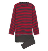 Carson Long Sleepwear Set | Red Stripes 402821-R0pa